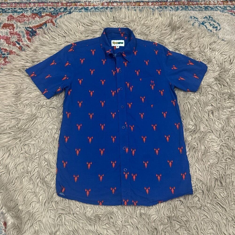 Tipsy Elves Lobster button down shirt size small